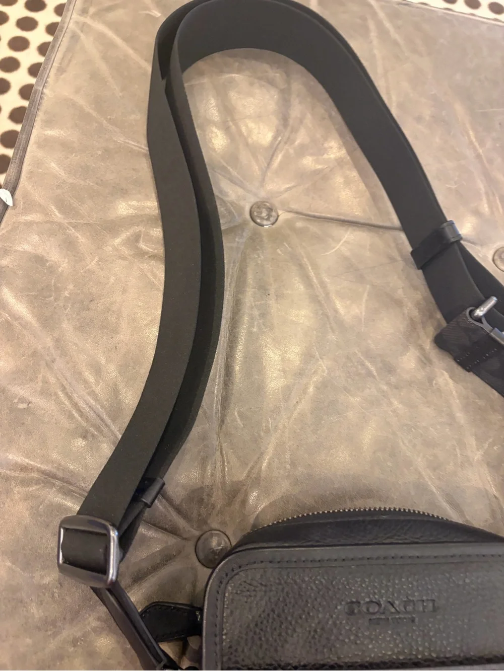 Coach STANTON CROSSBODY In Signature Canvas With Patches new black with tag